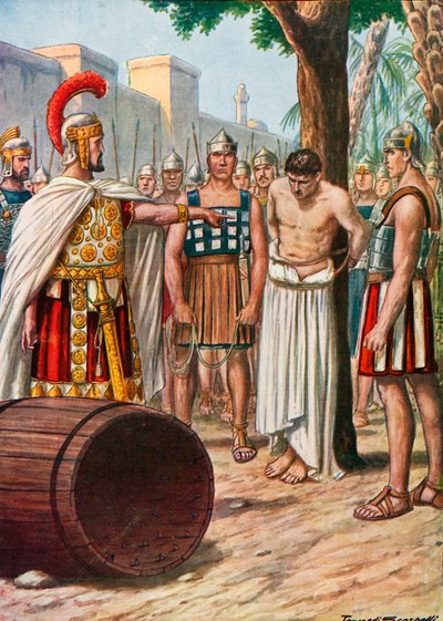 Marcus Atilius Regulus keert terug naar Carthago door Tancredi Scarpelli