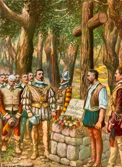Monument opgericht door de Spanjaarden voor Francesco Vasquez door Tancredi Scarpelli