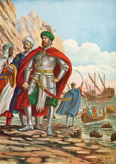 Mustafa landt op het eiland Cyprus in 1570 door Tancredi Scarpelli