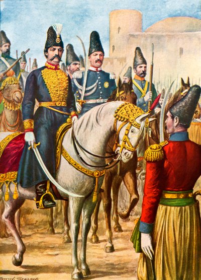 Nasradin-Shah, koning van Perzië door Tancredi Scarpelli