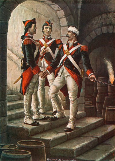 Pietro Micca bij het Beleg van Turijn, 1706 door Tancredi Scarpelli