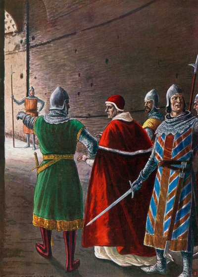 Paus Johannes XIII tijdelijk verbannen in 965 door Tancredi Scarpelli
