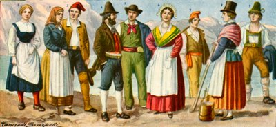 Regionale Italiaanse kleding door Tancredi Scarpelli