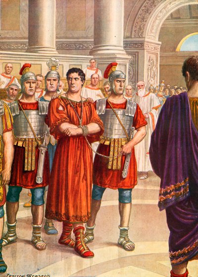 Sejanus gearresteerd in de Senaat door Tancredi Scarpelli