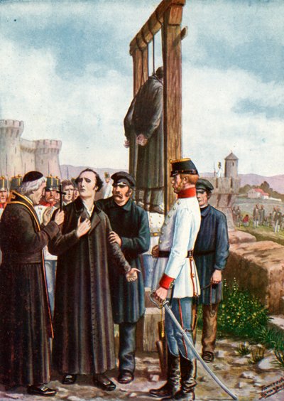De Belfiore Martelaren: De laatste momenten van Don Enrico Tazzoli, 1853 door Tancredi Scarpelli