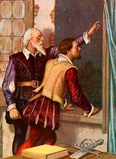 De astroloog Micer Codro toont Vasco Nunez di Balboa de ster van zijn lot door Tancredi Scarpelli