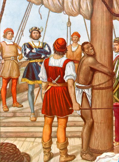 Vasco de Gama geselt een verrader door Tancredi Scarpelli