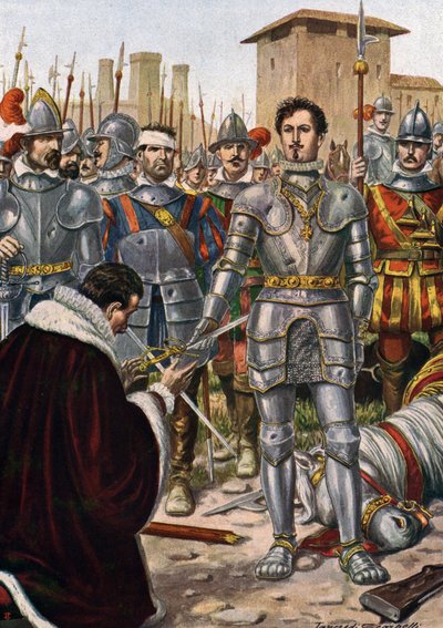 Oorlog van Italië (1521-1526): de Slag bij Pavia (24 februari 1525) door Tancredi Scarpelli