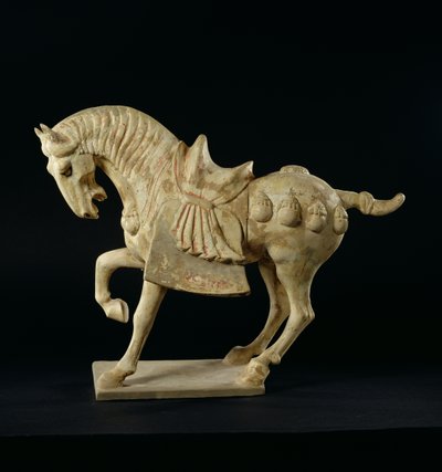 Paard, Chinees, Tang Dynastie, ca. 618-906 AD door Tang Dynasty Chinese School