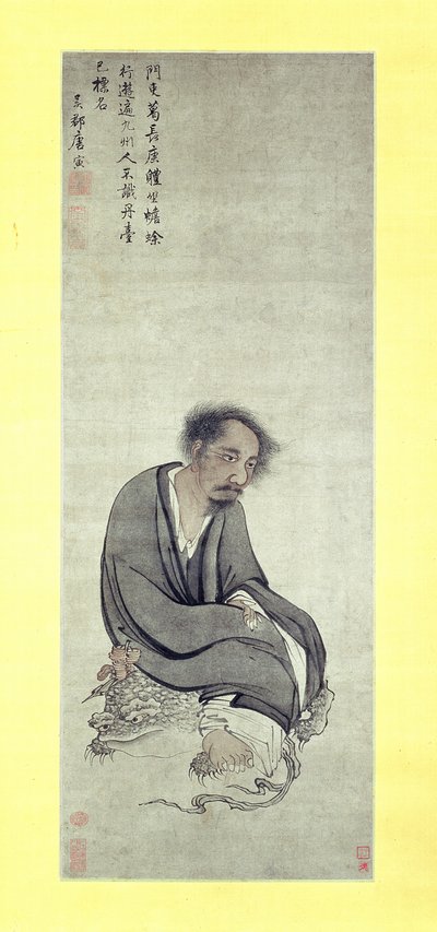 De Onsterfelijke Ge Changgeng zittend op zijn Driepotige Pad, 1506-10 door Yin Tang