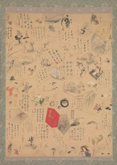 Diverse schilderijen en kalligrafie voor het derde jaar van de Bunsei-periode, 1820 door Tani Buncho