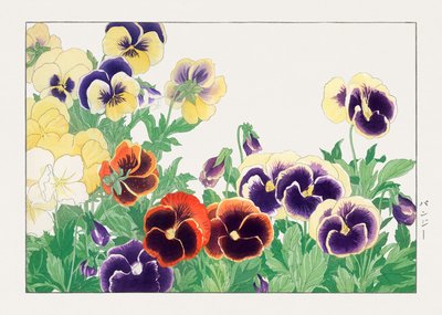 Vintage viooltjesbloem van "Seiyou Sokazufu". door Tanigami Konan