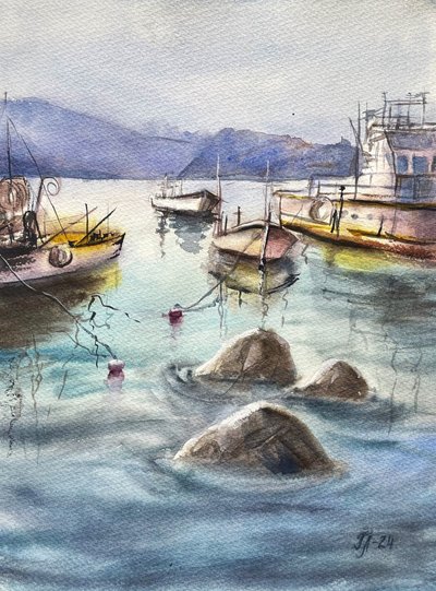 Calm Harbor Boats door Tanya Lundmark