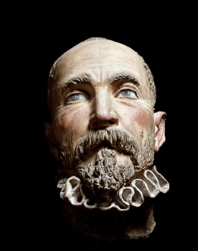 Hoofd van een heer Beeldhouwwerk door Tanzio da Varallo (Antonio d