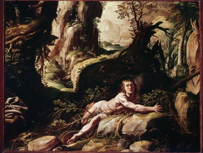 Sint Benedictus tussen de bramen door Tanzio da Varallo