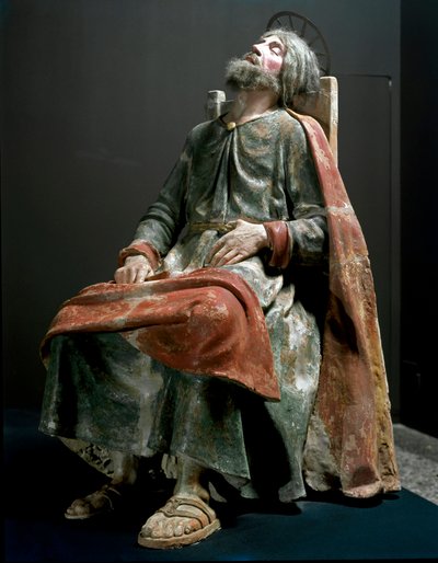 De engel die Jozef de geboorte van Jezus aankondigt (detail) door Tanzio da Varallo