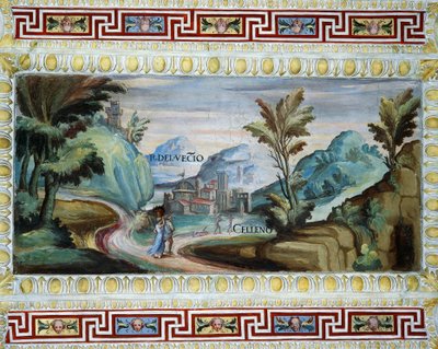 Uitzicht op Celleno door Tarquinio Ligustri