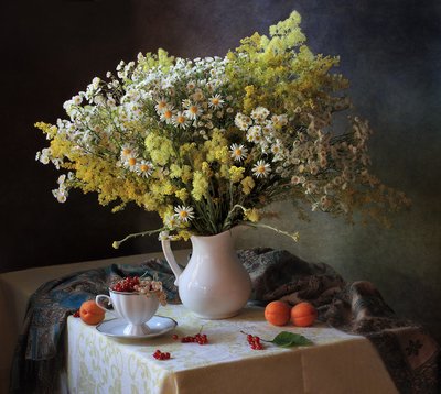 Zomerstilleven met wilde bloemen door Tatyana Skorokhod