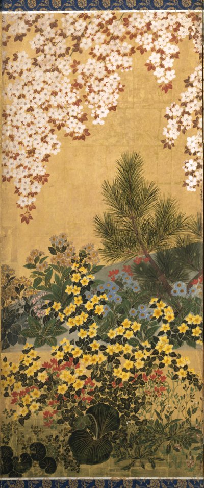 Bloemen en Vlinders door Tawaraya Sotatsu