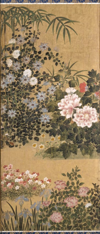 Bloemen en Vlinders door Tawaraya Sotatsu