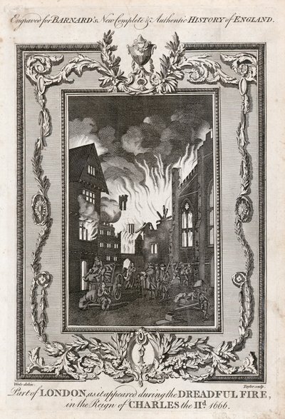 Grote Brand van Londen, 1666 c1783 door Taylor