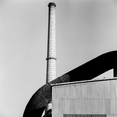 Schoorsteen of schoorsteen bij Phelps Dodge Smelter Douglas Arizona door Ted Spiegel