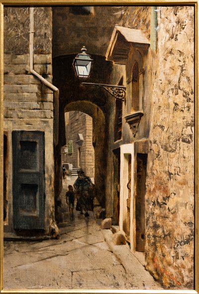 Cavalieri Straat in de Oude Ghetto van Florence, c.1882 door Telemaco Signorini