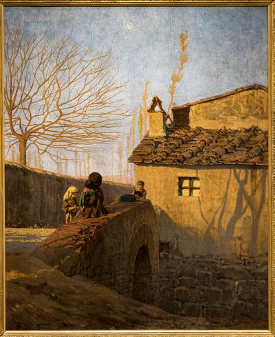 Piagentina. De brug over de Affrico Creek door Telemaco Signorini