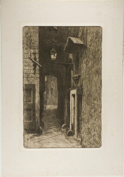 Via dei Cavalieri door Telemaco Signorini