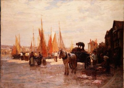 Een Uitzicht op de Haven van Brixham, Devon door Terrick Williams