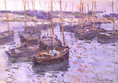 Boten in de haven door Terrick Williams