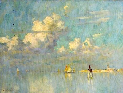 Wolken en Stil Water, Venetië door Terrick Williams