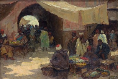Oosterse bazaar scène door Terrick Williams