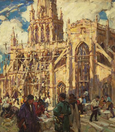 De Herbouw van St Mary Redcliffe, ca. 1920 door Terrick Williams