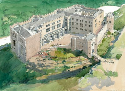 Berry Pomeroy Kasteel, begin 17e eeuw, ca. 1990-2010 door Terry Ball