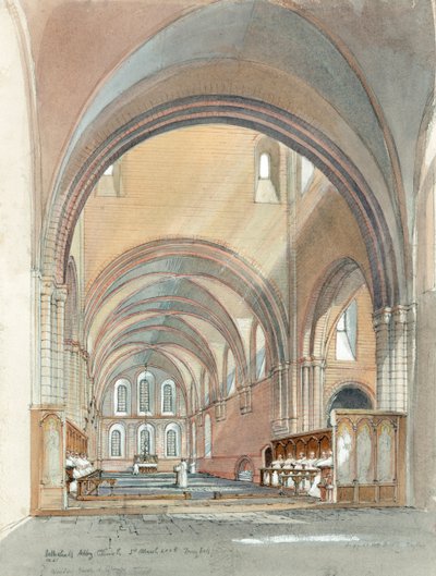 Koor en presbyterium van Lilleshall Abbey door Terry Ball