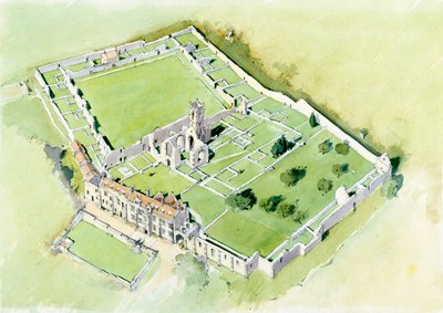 Mount Grace Priory, 15e eeuw, ca. 1990-2010 door Terry Ball