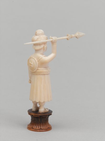 Zwarte pion, schaakstuk, India, circa 1820 door Tessier