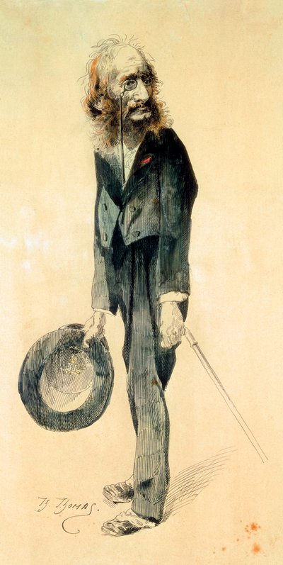 Portret van Jacques Offenbach door Th. Thomas