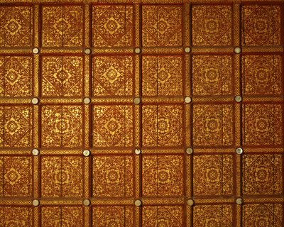 Plafond van een Lanna-tempel door Thai School