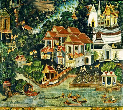 Krokodillenjacht, Wirharn Sasada, Wat Bowonniwet Vihara, Bangkok door Thai School