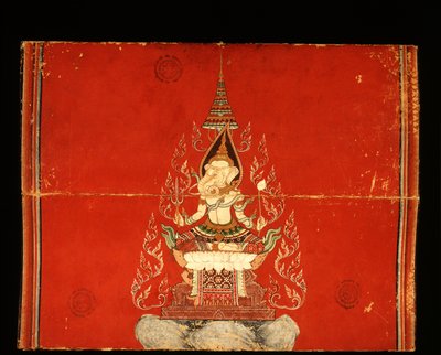 Ganesh-manuscript over olifantentraining (wc op papier) door Thai School