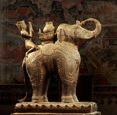 Lanna bronzen olifant door Thai School