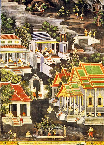 Leven van de monniken, Wirharn Sasada, Wat Bowonniwet Vihara, Bangkok door Thai School