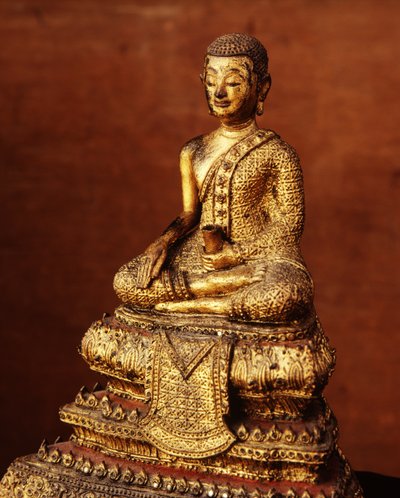 Monnik beeld uit het begin van de 19e eeuw (brons) door Thai School