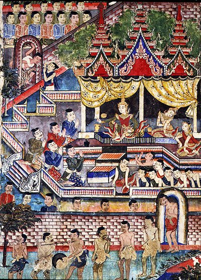 Wiharn Laikarn, episode uit Jataka Sang Thong door Thai School