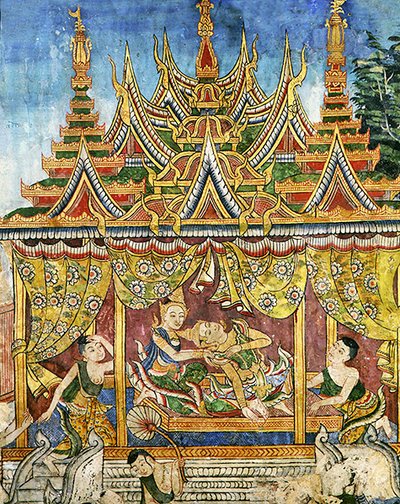 Wiharn Laikarn, episode uit Jataka Sang Thong door Thai School