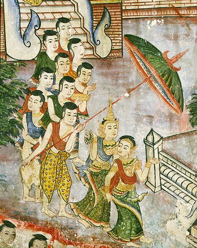 Wiharn Laikarn, episode uit Jataka Sang Thong door Thai School