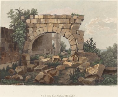 Uitzicht op Ruïnes in Tindare door Thales Fielding after Comte de Forbin