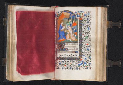 Getijdenboek Gebruik van Parijs: Fol. 66v, Gedecoreerde Rand, ca. 1420 door The Bedford Master